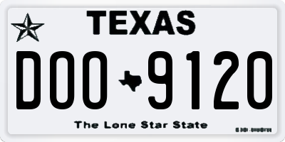 TX license plate DOO9120