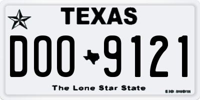 TX license plate DOO9121