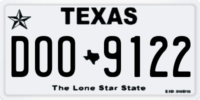 TX license plate DOO9122