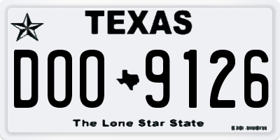 TX license plate DOO9126