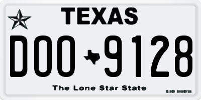 TX license plate DOO9128