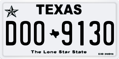 TX license plate DOO9130