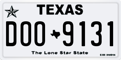 TX license plate DOO9131