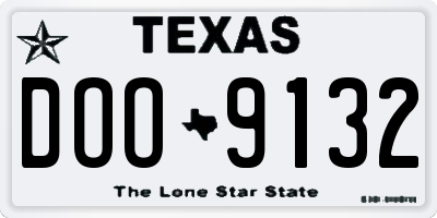 TX license plate DOO9132