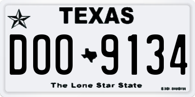 TX license plate DOO9134