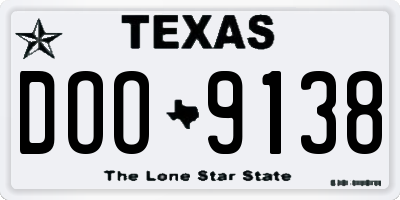 TX license plate DOO9138