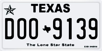 TX license plate DOO9139