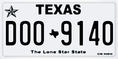 TX license plate DOO9140