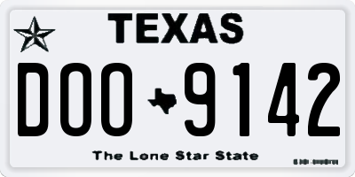 TX license plate DOO9142