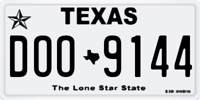 TX license plate DOO9144