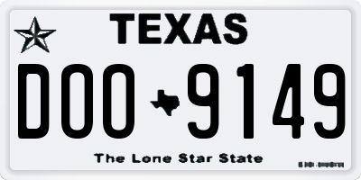 TX license plate DOO9149
