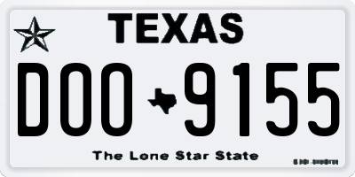 TX license plate DOO9155