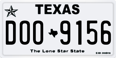 TX license plate DOO9156