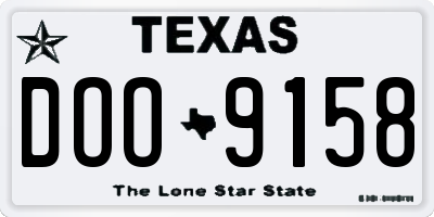 TX license plate DOO9158