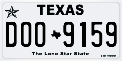 TX license plate DOO9159