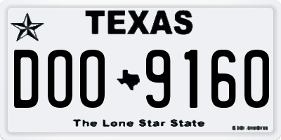 TX license plate DOO9160