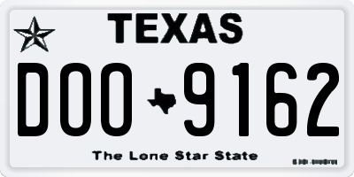 TX license plate DOO9162