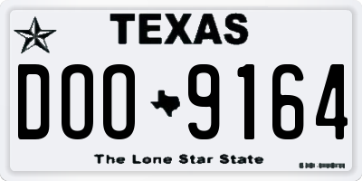 TX license plate DOO9164