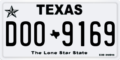 TX license plate DOO9169