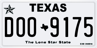 TX license plate DOO9175