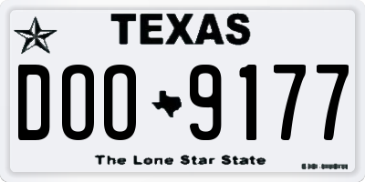 TX license plate DOO9177