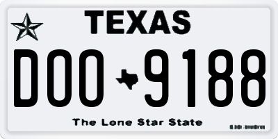 TX license plate DOO9188