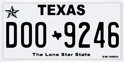 TX license plate DOO9246