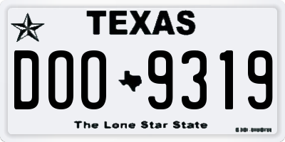 TX license plate DOO9319