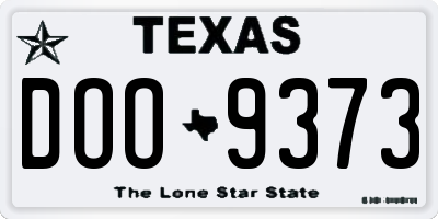 TX license plate DOO9373