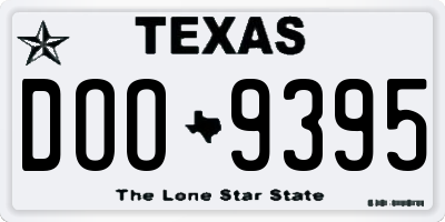 TX license plate DOO9395