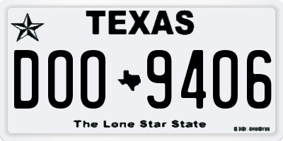 TX license plate DOO9406