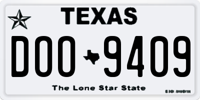 TX license plate DOO9409