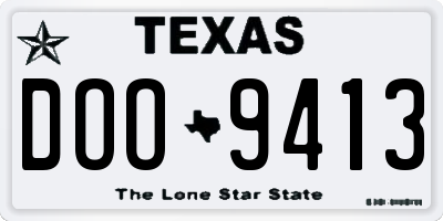 TX license plate DOO9413
