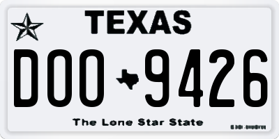 TX license plate DOO9426