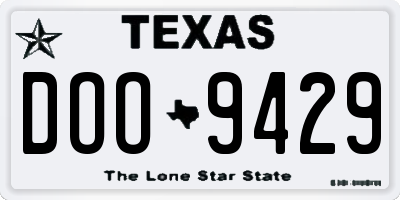TX license plate DOO9429
