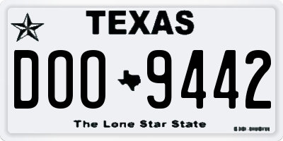 TX license plate DOO9442