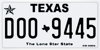 TX license plate DOO9445