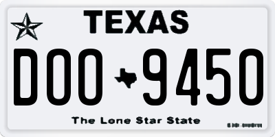 TX license plate DOO9450