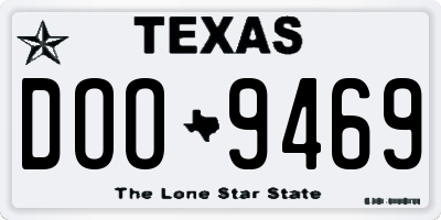 TX license plate DOO9469