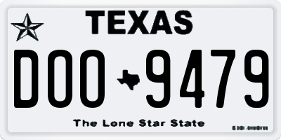 TX license plate DOO9479