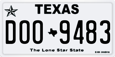 TX license plate DOO9483