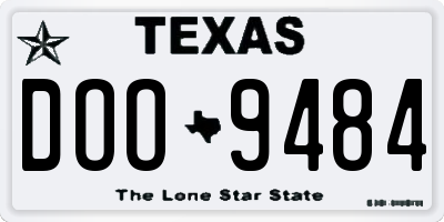 TX license plate DOO9484