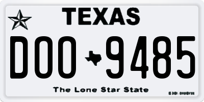 TX license plate DOO9485