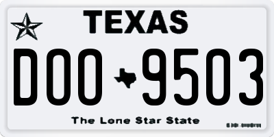 TX license plate DOO9503