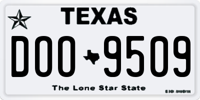 TX license plate DOO9509