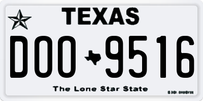 TX license plate DOO9516