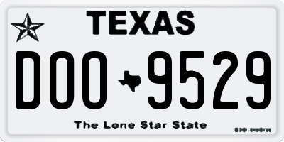 TX license plate DOO9529