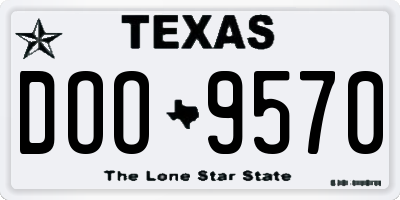TX license plate DOO9570