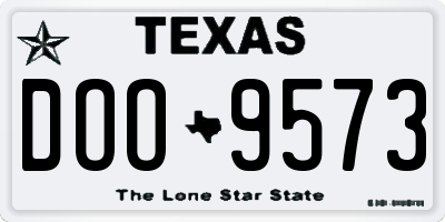 TX license plate DOO9573
