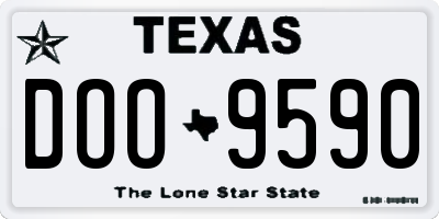 TX license plate DOO9590